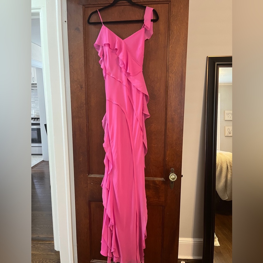 NWT Mango Ruffles Slit Dress